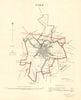 YORK  borough/town/city plan. REFORM ACT. Heworth. Yorkshire. DAWSON 1832 map