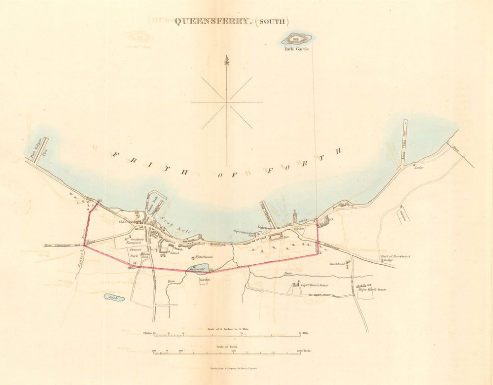 SOUTH QUEENSFERRY borough/town plan. REFORM ACT. Edinburgh. Scotland 1832 map