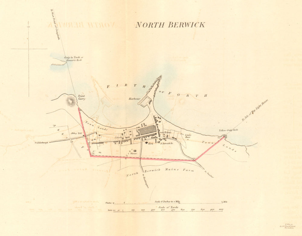 NORTH BERWICK borough/town plan for the REFORM ACT. Scotland 1832 old map