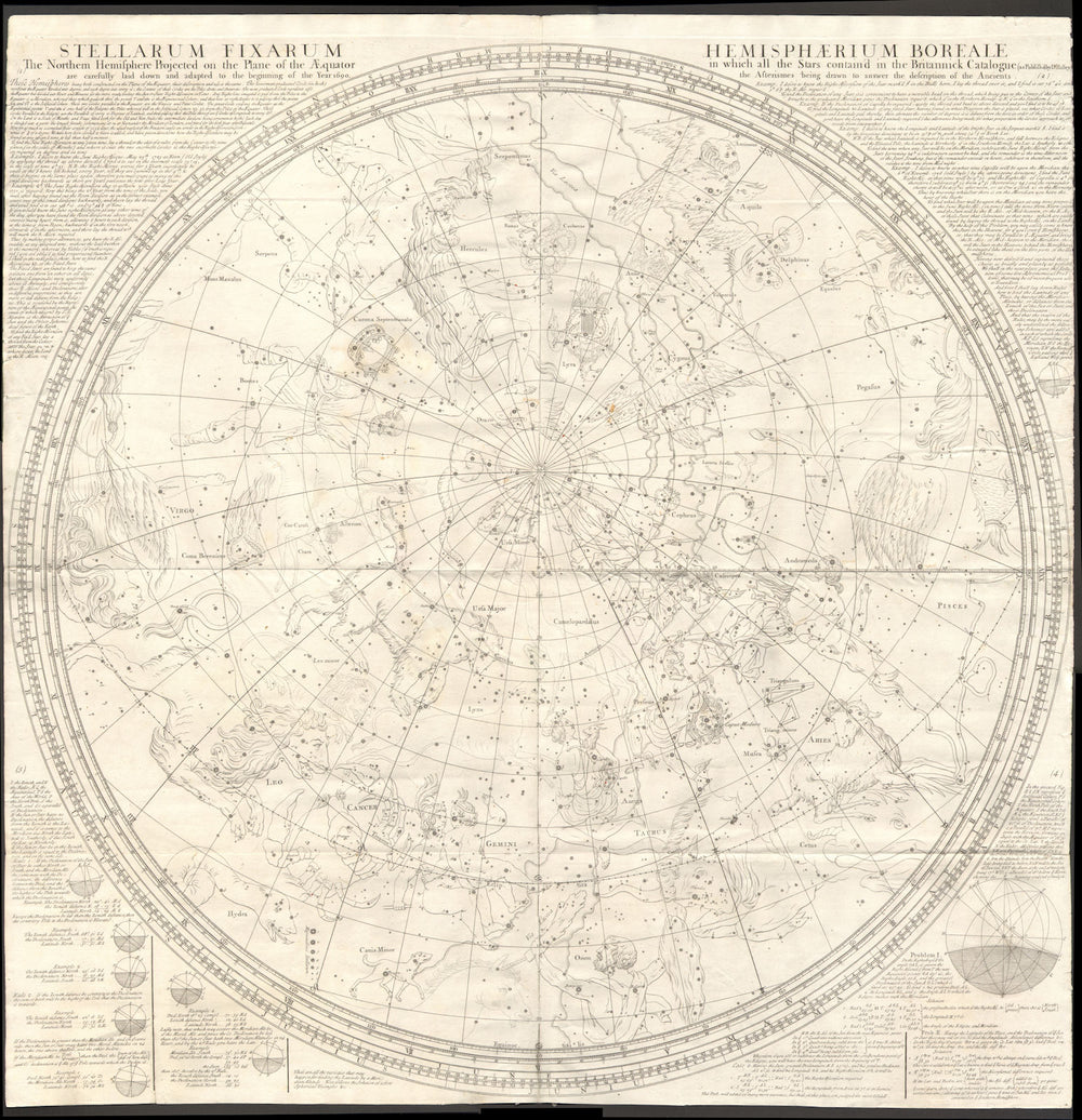 Stellarum Fixarum Hemisphaerium Boreale. Northern Sky star chart SENEX c1721 map