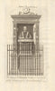 Monument of John Stow, St. Andrew Undershaft church. STOW/STRYPE 1720 print