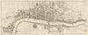 'The City of London as in Queen Elizabeth's time'. STOW/STRYPE 1720 old map