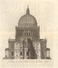 The east end St. Paul's Cathedral, London. STOW/STRYPE 1720 old antique print