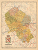 CÓRDOBA. Cordoba. Andalucia. Mapa antiguo de la provincia. ALBERTO MARTIN c1911