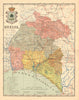 HUELVA. Andalucia. Mapa antiguo de la provincia. ALBERTO MARTIN c1911 old