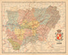 JAÉN. Jaen. Andalucia. Mapa antiguo de la provincia. ALBERTO MARTIN c1911