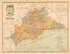 MÁLAGA. Malaga. Andalucia. Mapa antiguo de la provincia. ALBERTO MARTIN c1911