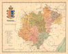 TERUEL. Aragon. Mapa antiguo de la provincia. ALBERTO MARTIN c1911 old