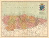 ASTURIAS. Oviedo. Mapa antiguo de la provincia. ALBERTO MARTIN c1911 old