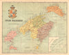 ISLAS BALEARES ILLES BALEARS Mallorca Ibiza Menorca Balearic Islands c1911 map