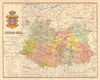 CIUDAD REAL. Castilla-La Mancha. Mapa antiguo de la provincia. MARTIN c1911