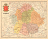 CUENCA. Castilla-La Mancha. Mapa antiguo de la provincia. ALBERTO MARTIN c1911