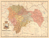GUADALAJARA. Castilla-La Mancha. Mapa antiguo de la provincia. MARTIN c1911