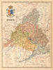 MADRID. Mapa antiguo de la provincia. ALBERTO MARTIN c1911 old antique