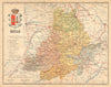 ÁVILA Avila. Castilla y León. Mapa antiguo de la provincia. ALBERTO MARTIN c1911