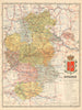 BURGOS. Castilla y León. Mapa antiguo de la provincia. ALBERTO MARTIN c1911