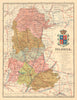 PALENCIA. Castilla y León. Mapa antiguo de la provincia. ALBERTO MARTIN c1911