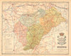SEGOVIA. Castilla y León. Mapa antiguo de la provincia. ALBERTO MARTIN c1911