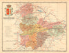 VALLADOLID. Castilla y León. Mapa antiguo de la provincia. ALBERTO MARTIN c1911
