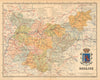 BADAJOZ. Mérida. Extremadura. Mapa antiguo de la provincia. ALBERTO MARTIN c1911