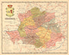 CÁCERES. Caceres. Extremadura. Mapa antiguo de la provincia. MARTIN c1911