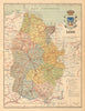 LUGO. Galicia. Mapa antiguo de la provincia. ALBERTO MARTIN c1911 old