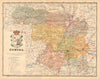 ZAMORA. Castilla y León. Mapa antiguo de la provincia. ALBERTO MARTIN c1911
