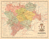 ALBACETE. Castilla-La Mancha. Mapa antiguo de la provincia. ALBERTO MARTIN c1911