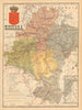 NAVARRE NAFARROA NAVARRA. Pamplona. Iruña. Mapa antiguo provincia. MARTIN c1911
