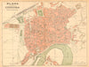 CORDOBA. Plano antiguo de la cuidad. Antique town/city plan. MARTIN c1911 map