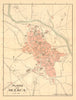 HUESCA. Plano antiguo de la cuidad. Antique town/city plan. MARTIN c1911 map
