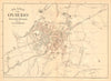 OVIEDO. Plano antiguo de la cuidad. Antique town/city plan. MARTIN c1911 map