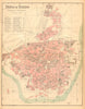TOLEDO. Plano antiguo de la cuidad. Antique town/city plan. MARTIN c1911 map