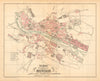 BURGOS. Plano antiguo de la cuidad. Antique town/city plan. MARTIN c1911 map