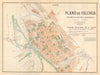PALENCIA. Plano antiguo de la cuidad. Antique town/city plan. MARTIN c1911 map