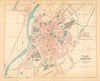 VALLADOLID. Plano antiguo de la cuidad. Antique town/city plan. MARTIN c1911 map