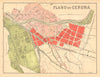 GERONA GIRONA. Plano antiguo cuidad. Antique town/city plan. MARTIN c1911 map