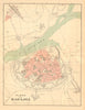 BADAJOZ BAAJOS. Plano antiguo cuidad. Antique town/city plan. MARTIN c1911 map