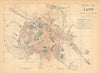 LUGO. Plano antiguo de la cuidad. Antique town/city plan. MARTIN c1911 old map