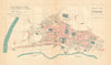 ORENSE OURENSE. Plano antiguo cuidad. Antique town/city plan. MARTIN c1911 map
