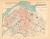 PONTEVEDRA. Plano antiguo de la cuidad. Antique town/city plan. MARTIN c1911 map