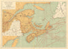 Quebec & Maritime Provinces. TELEGRAPH CABLES. NB NS PEI. Canada. WHITE 1906 map
