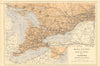 CANADA TELEPHONE CABLES. Ontario & Quebec. WHITE 1906 old antique map chart