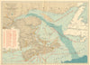 CANADA ATLANTIC COAST. Lighthouses and sailing routes. WHITE 1906 old map