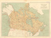 CANADA. Routes of explorers. Canadian exploration. WHITE 1906 old antique map