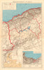 FRENCH ALGERIA. Departement d'Oran. Oran environs & city plan 1938 old map