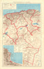 FRENCH ALGERIA. Departement d'Alger. Algiers environs & city plan 1938 old map