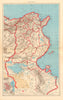 FRENCH COLONIAL TUNISIA. Tunisie. Tunis city plan de la ville 1938 old map