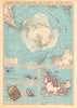 FRENCH ANTARCTIC Terres australes françaises Crozet Amsterdam Kerguelen 1938 map