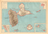 GUADELOUPE. Basse-Terre; Pointe-à-Pitre. St-Martin Saint-Barthélemy 1938 map